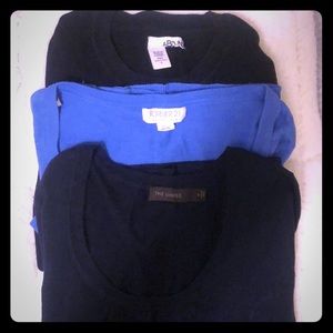 Bundle of three scoop neck sweaters